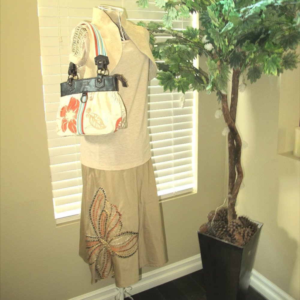 O'Neill Aloha Floral Canvas w/Leather Trim Purse